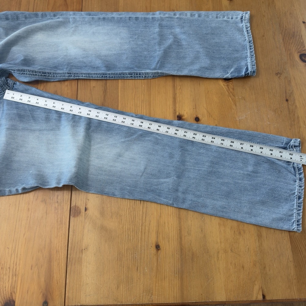 BKE Derek Jeans Relaxed Fit Bootcut Mens 36L Light Wash 33" Inseam 10" Rise - Picture 7 of 9